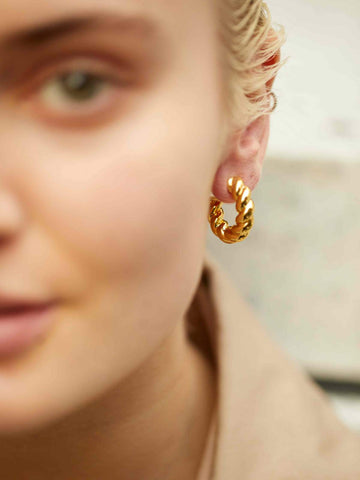 Pastry Hoops Large - 18K Gold