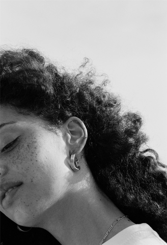 Gloria Hoops Large - Silver