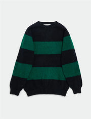Tavish Striped Sweater - Black/Dark Green